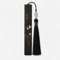 Summer Lotus shell-inlay bookmark