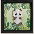 Panda shell-inlay picture, front view